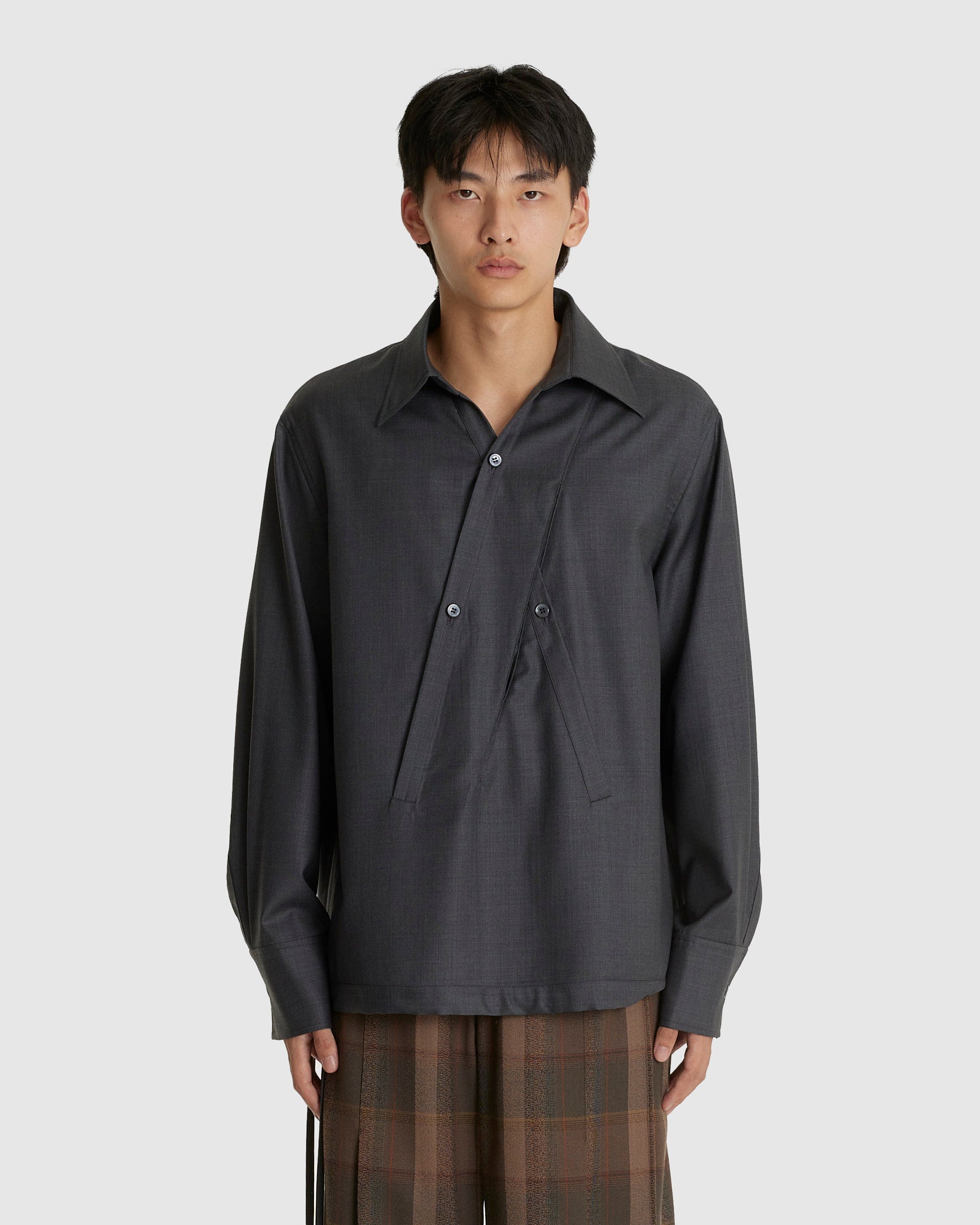 トップス NULLUS ENTANGE CHEKERED SOALON SHIRT NULLUS Crossed Over Shirt – Chinatown Country Club