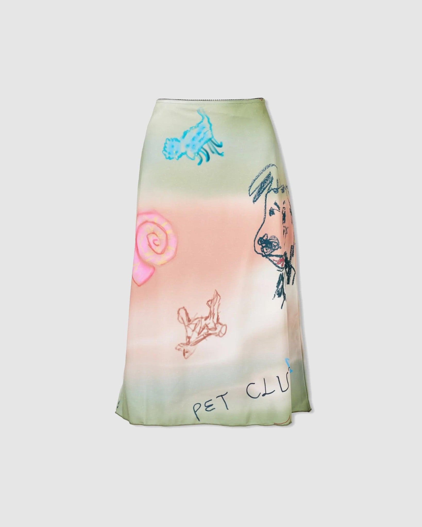 Pet Drawing Midi Skirt - {{ collection.title }} - Chinatown Country Club 