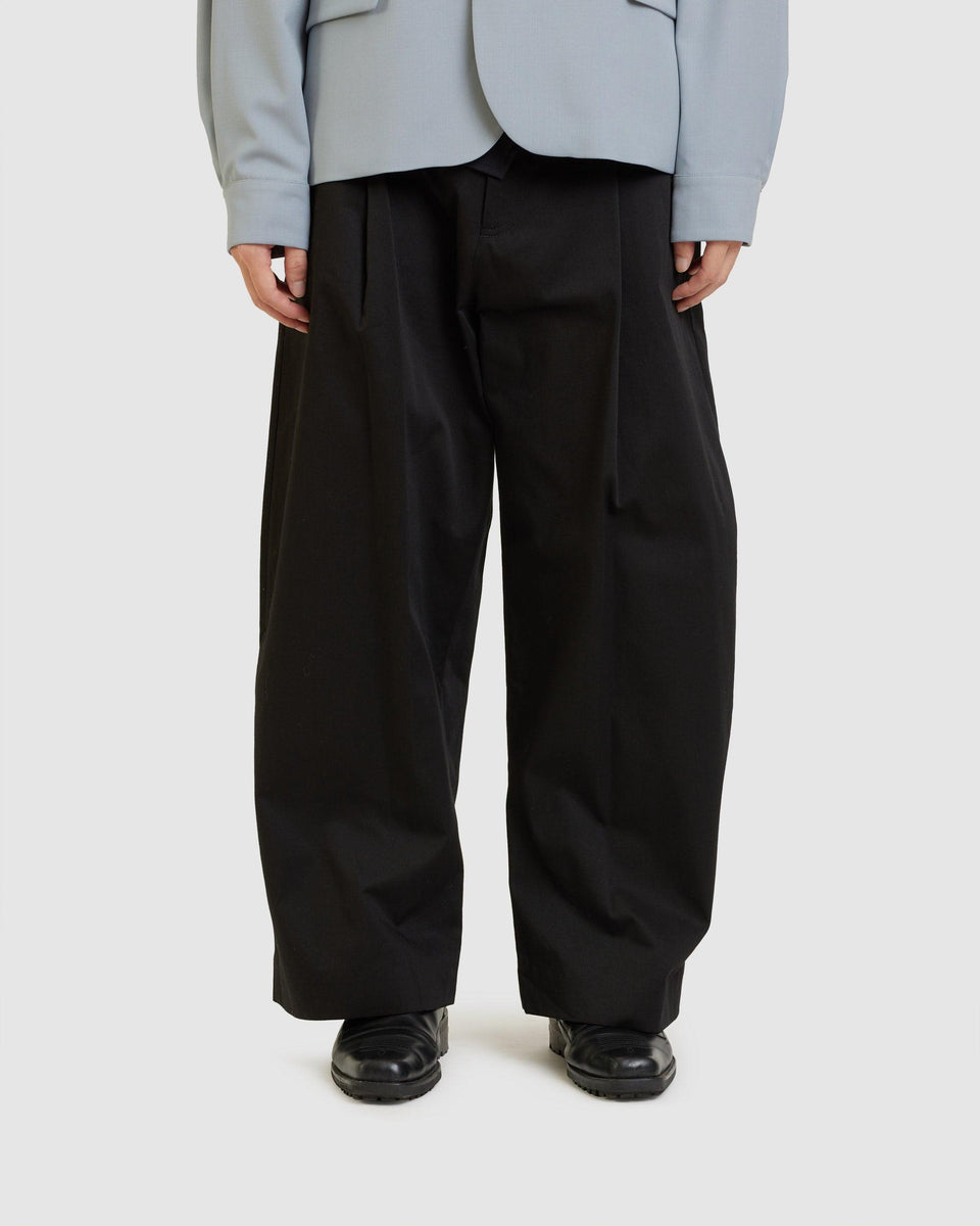 STUDIO NICHOLSON Sorte Pant Light Cotton Twill Black – Chinatown