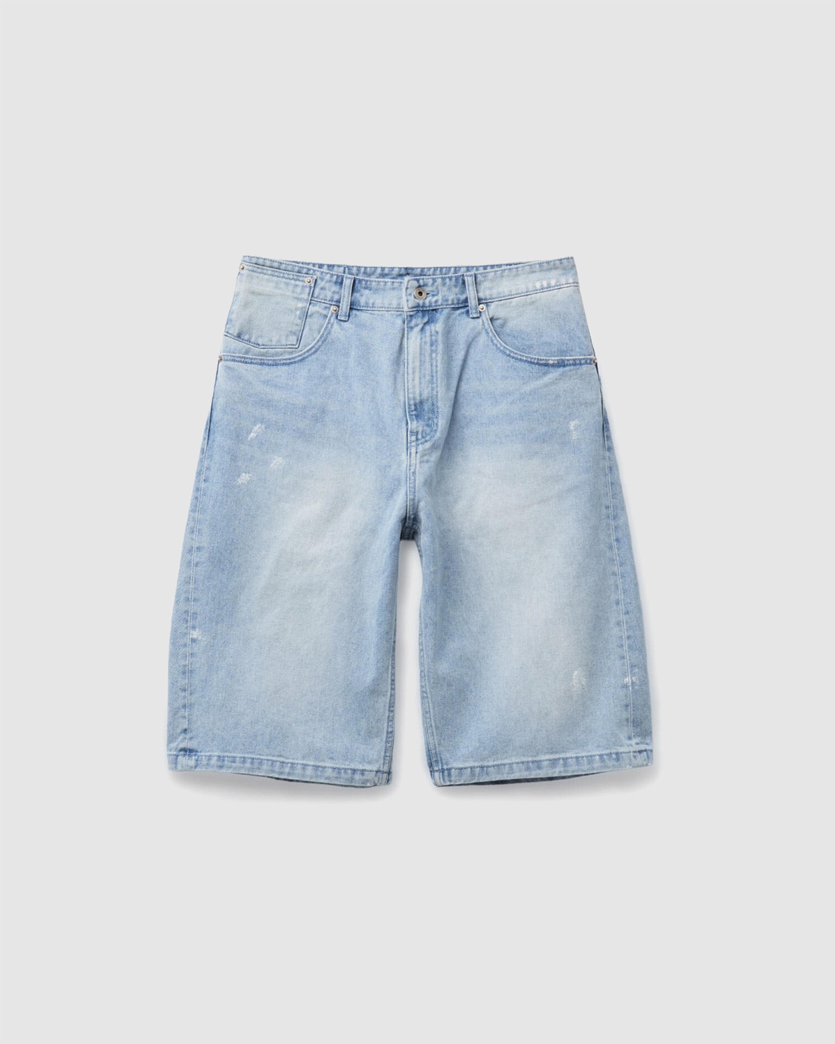 Painted Washed Bermuda Jeans