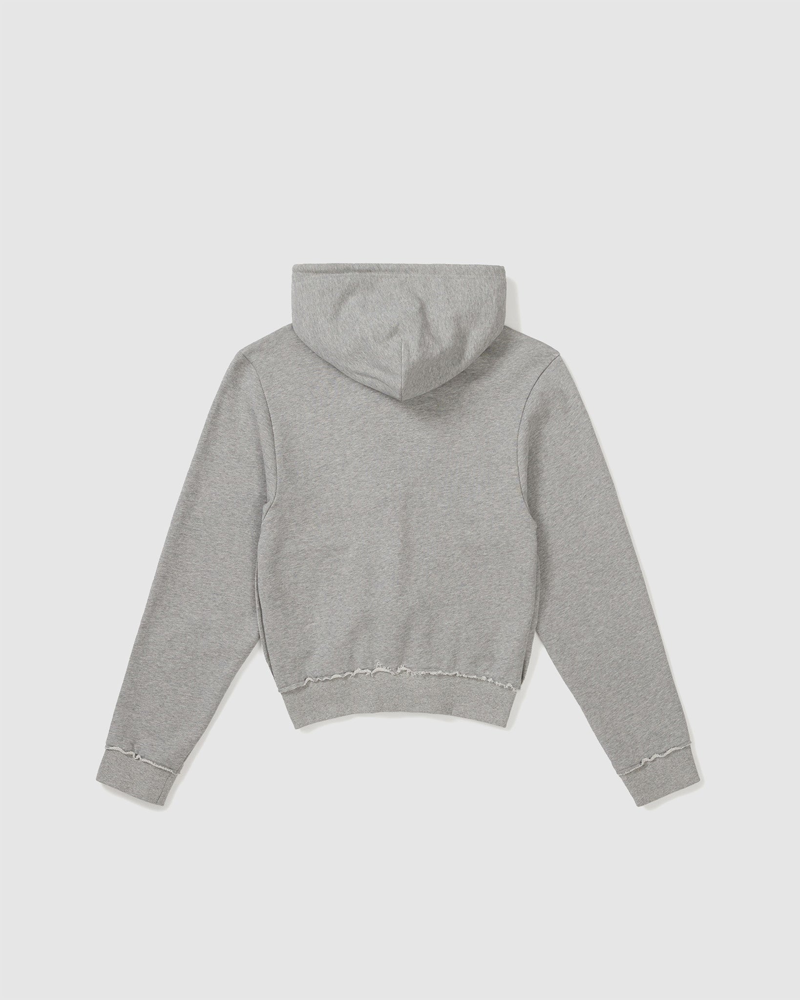 Shirring Detail Zip-Up Hoodie