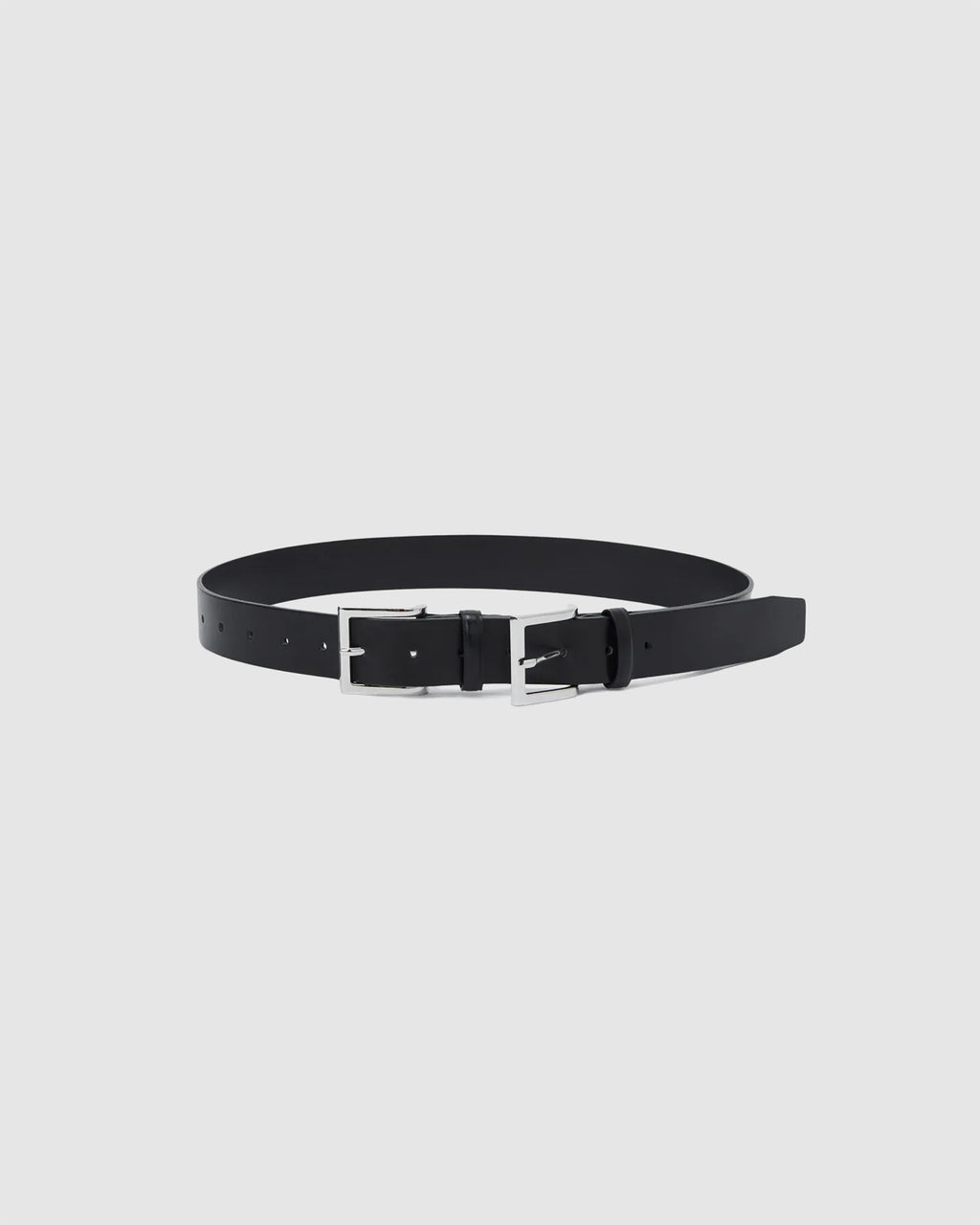 Double Buckle Leather Belt