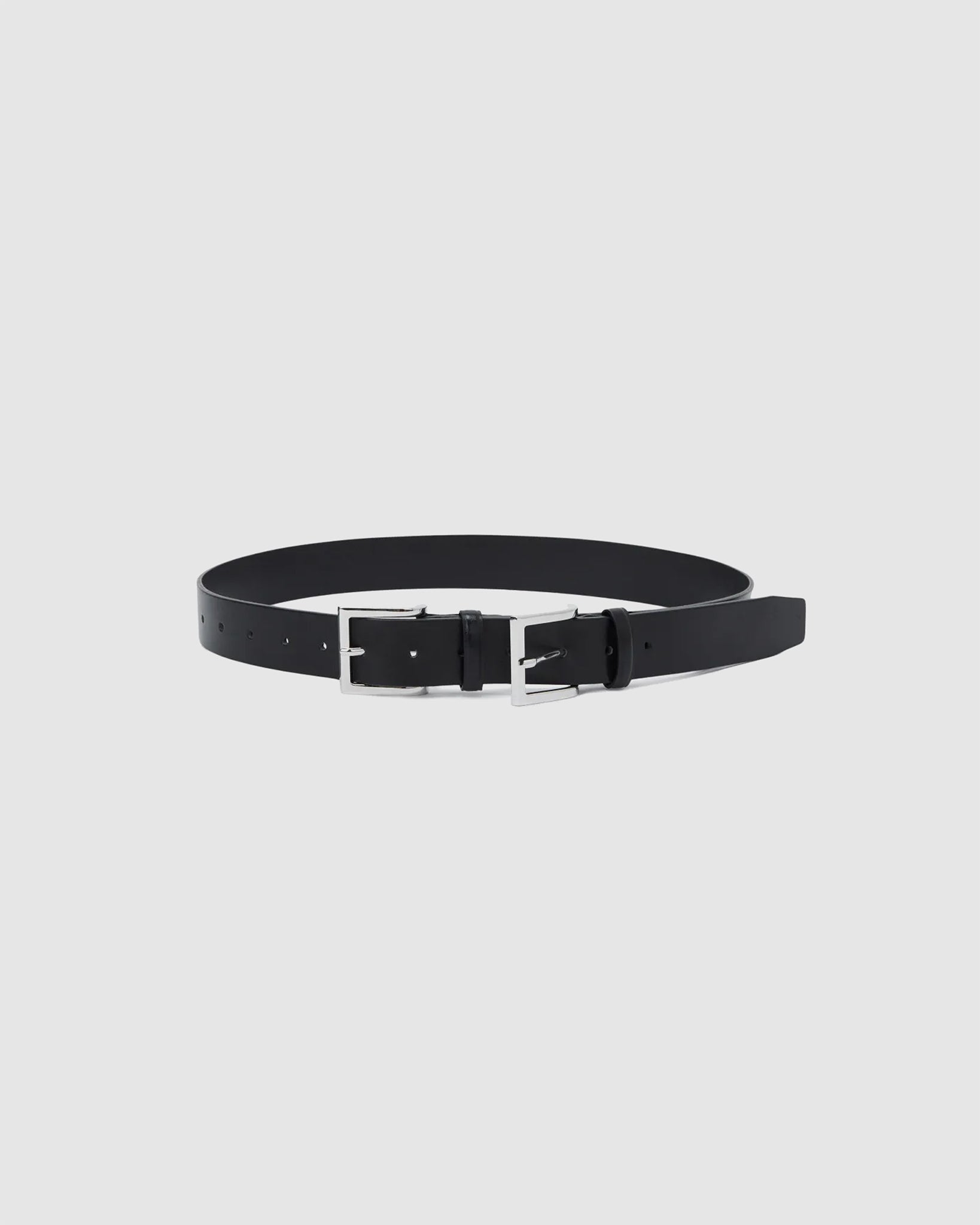 Double Buckle Leather Belt