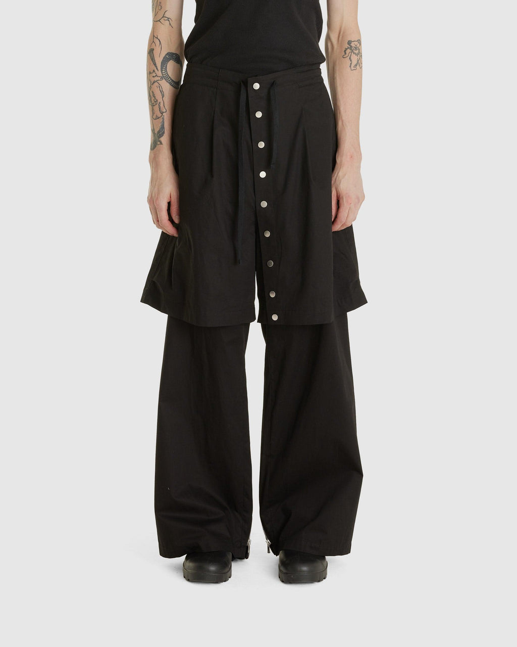 Double Layered Zip Trousers