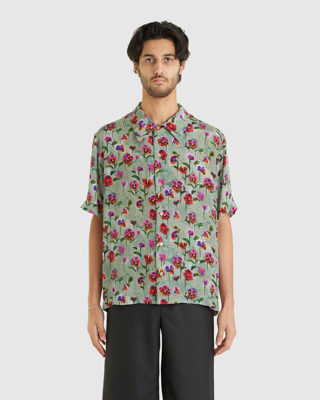 Noam Shirt Blurred Flowers