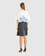 Woven Marta Half Pleats Cargo Skirt