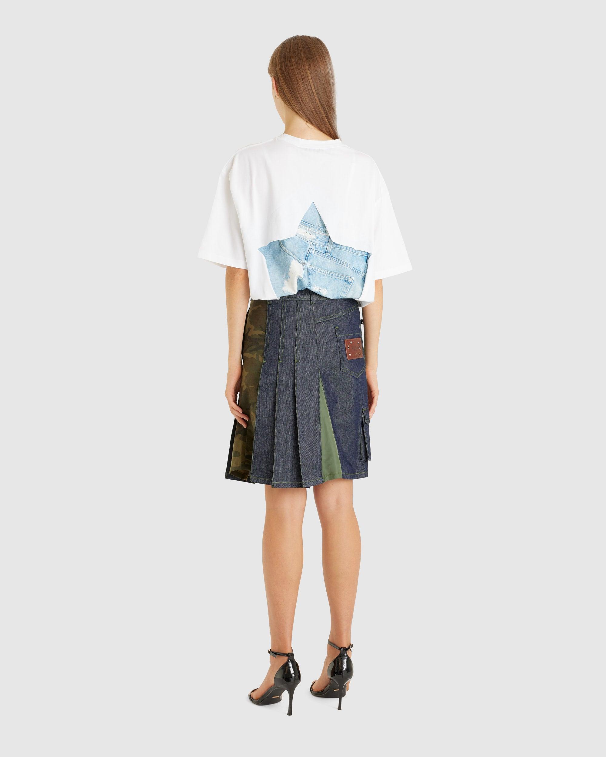 Woven Marta Half Pleats Cargo Skirt