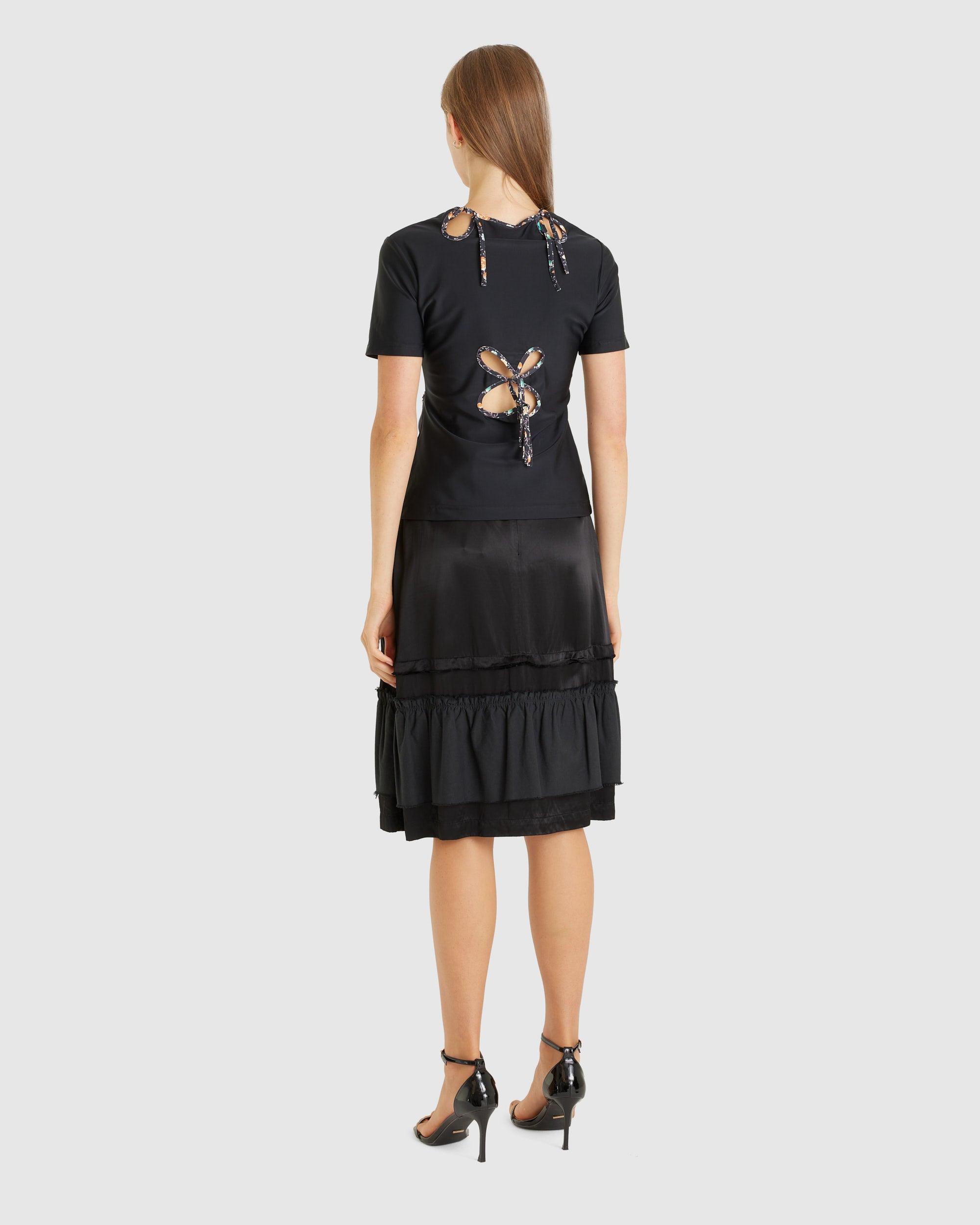 Petal T-Shirt with Edged Flowers