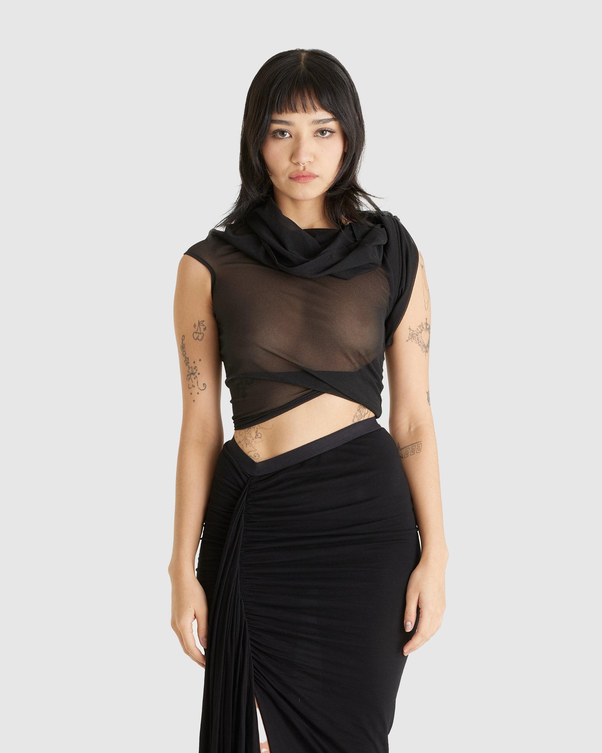 Sienna Top Chiffon Black