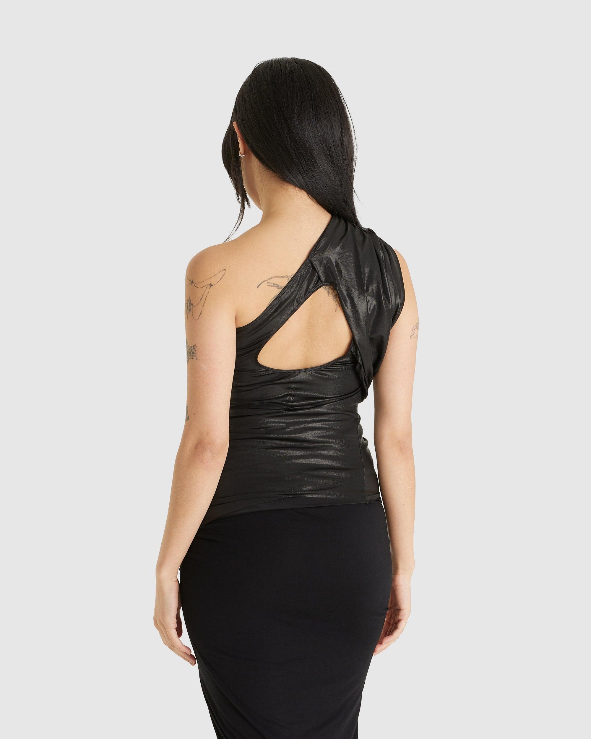 Amira Top Liquid Jersey Black