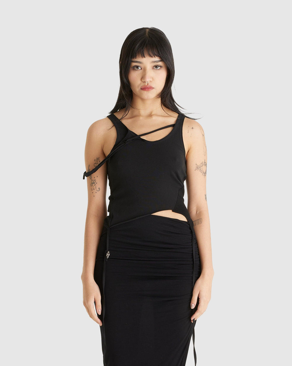 Trimmed Sleeveless Top