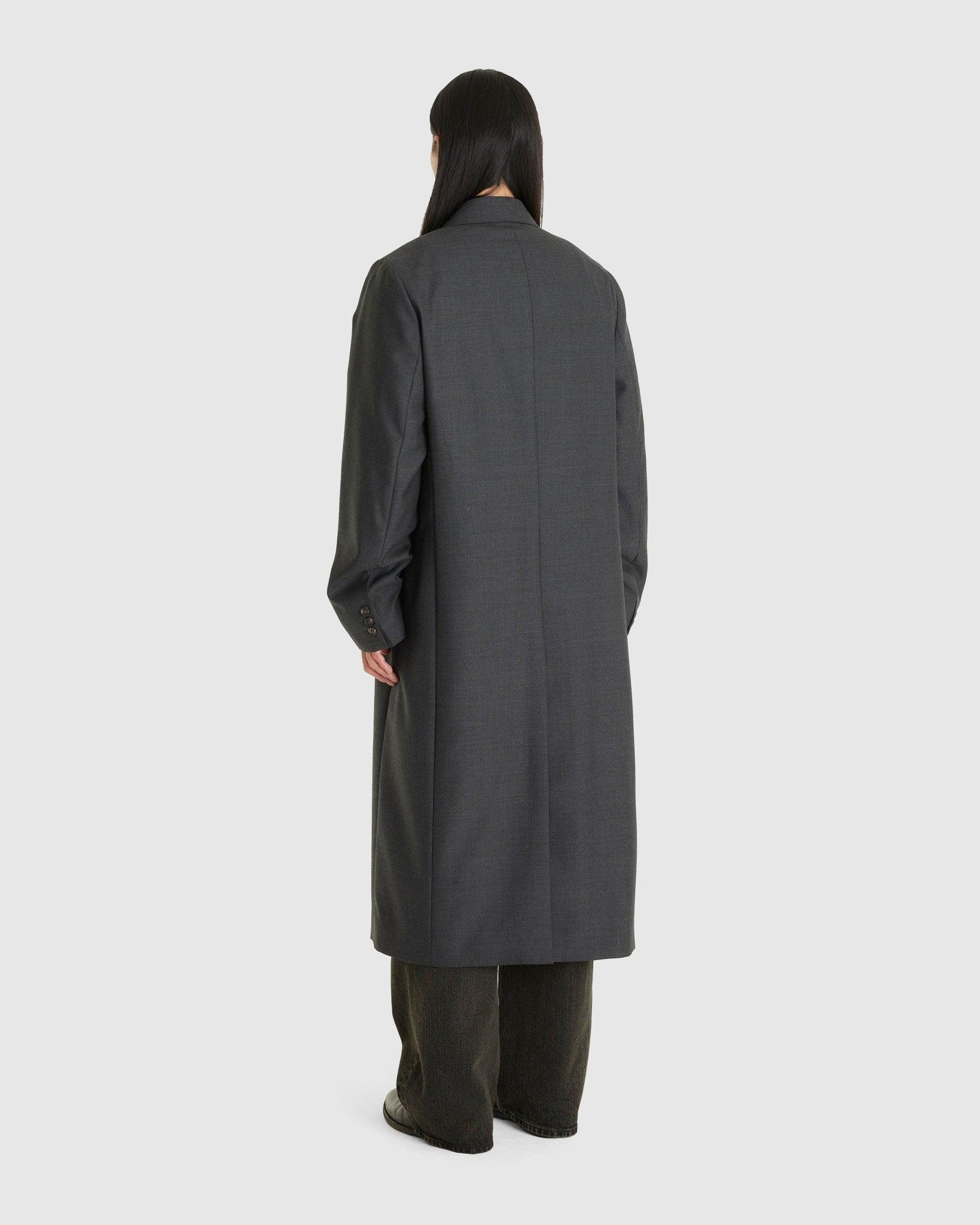 Robe Overcoat Premium Charcoal Office Wool
