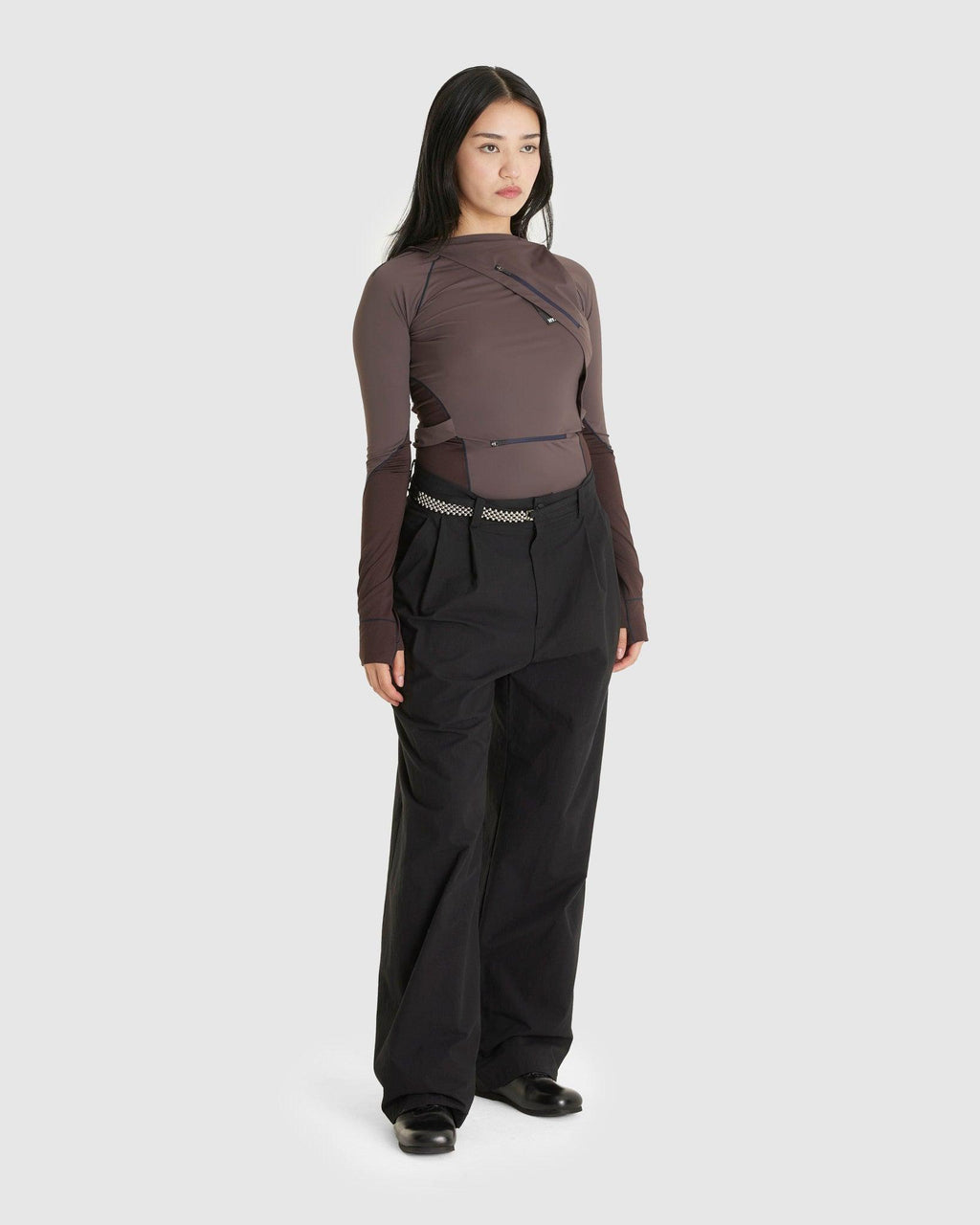 Wide Pants W/ Beaded Belt (W)