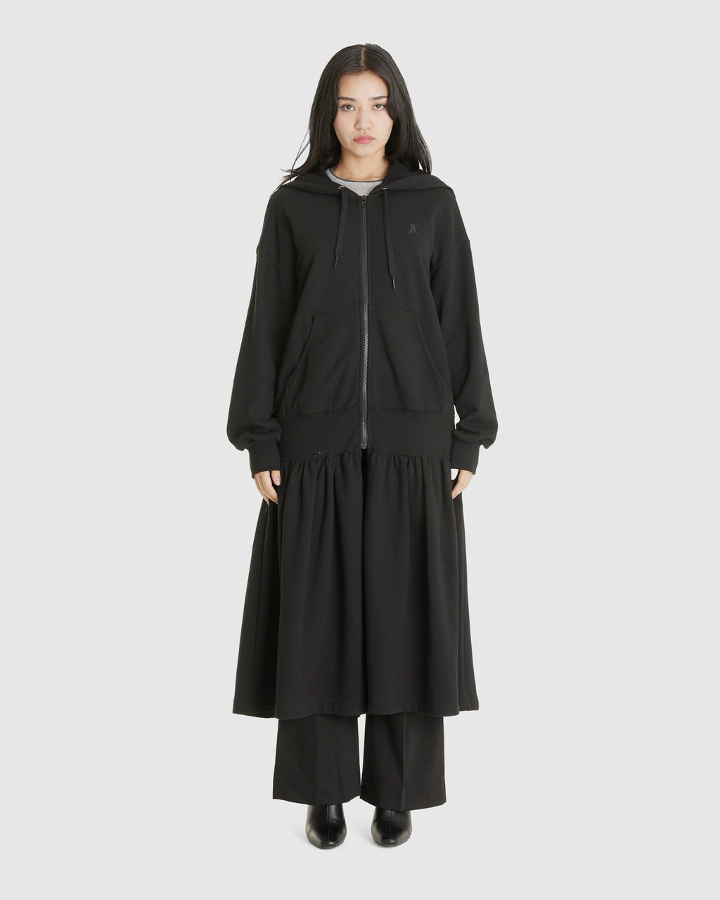 Jersey Shirring Hoodie Jacket