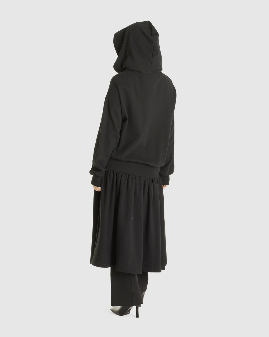 Jersey Shirring Hoodie Jacket