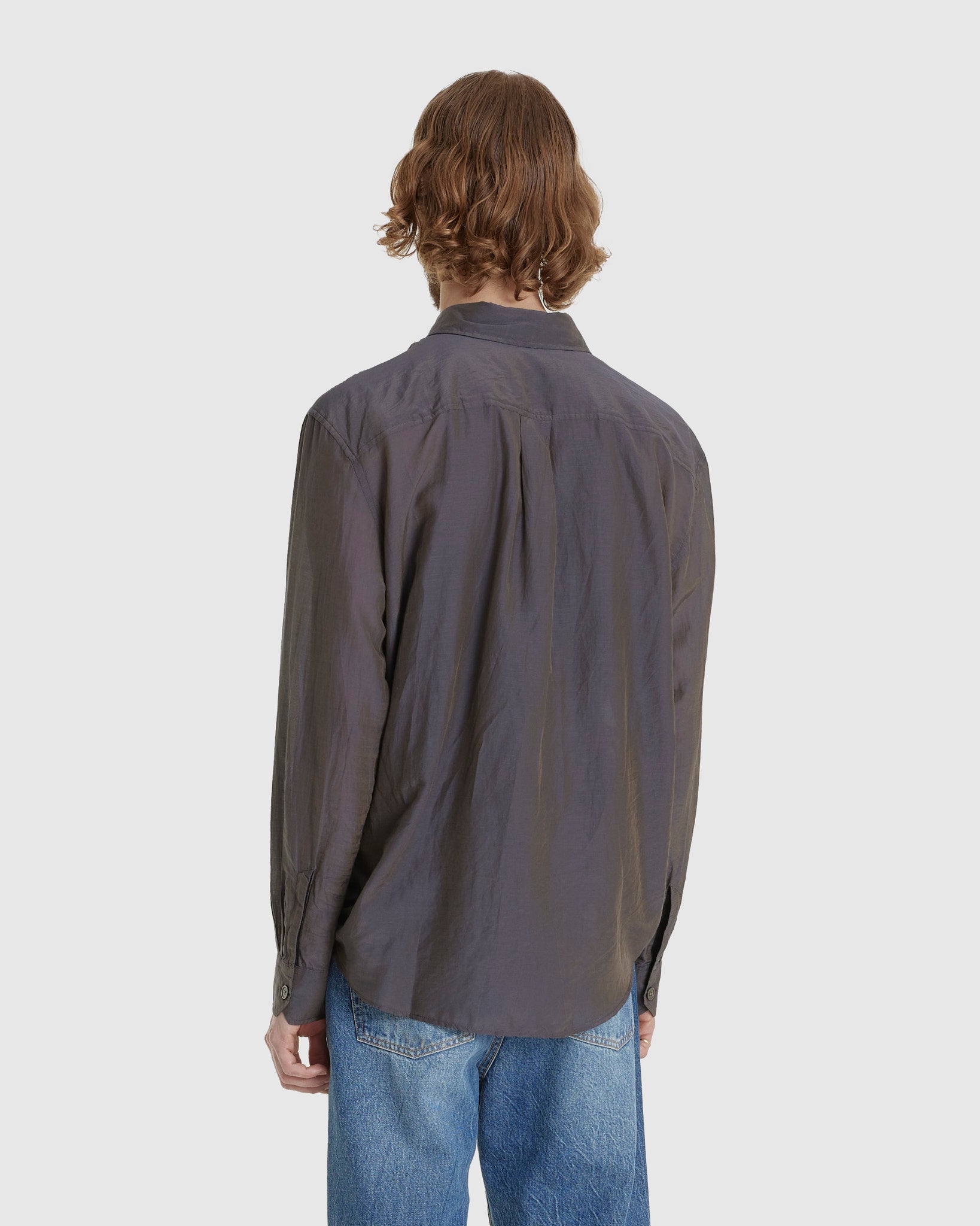 Beyond Shirt Charcoal Bordeaux Cotton Silk