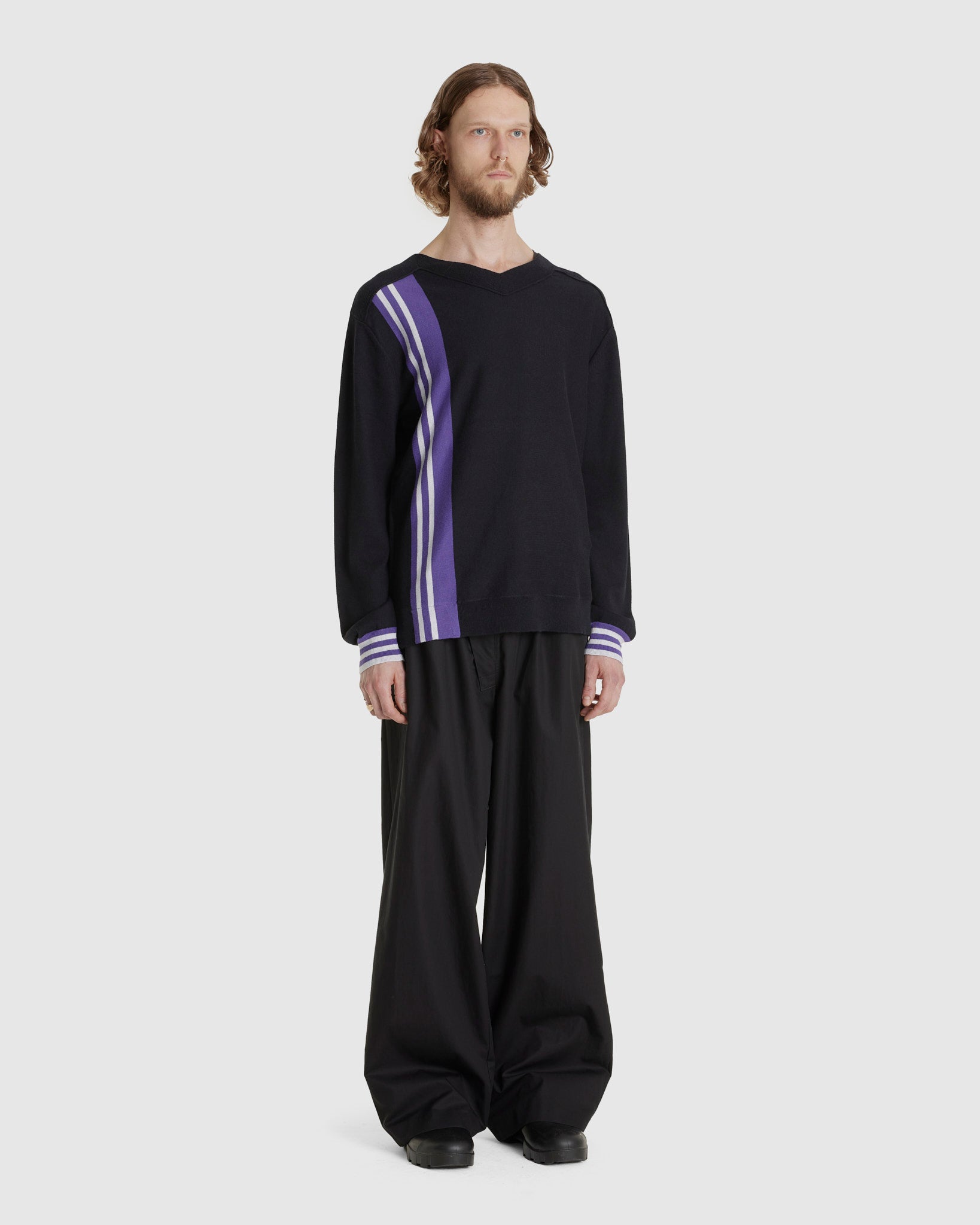 Navin Wide Trouser Black Sable