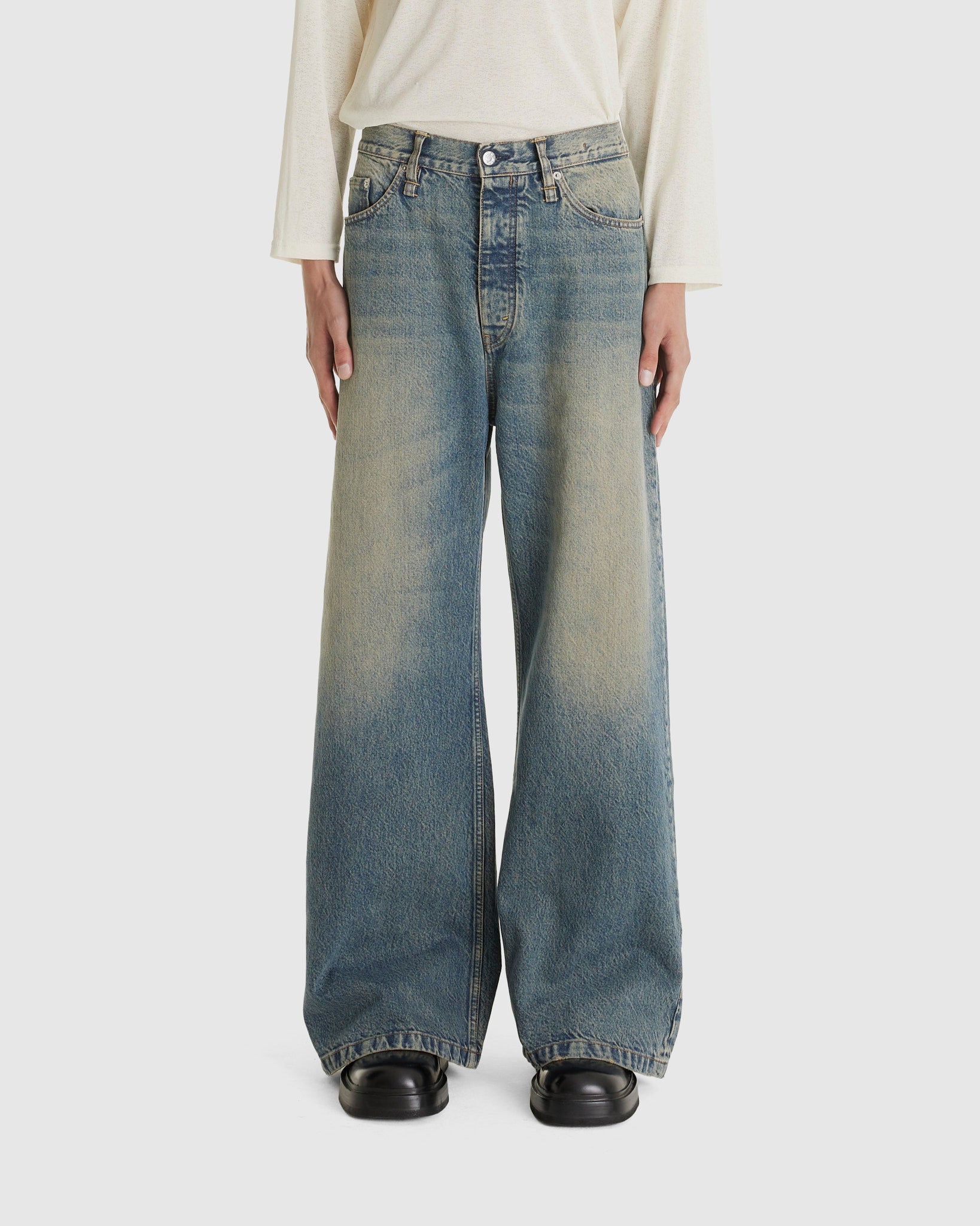 Skid Jeans Mid Blue Dirty