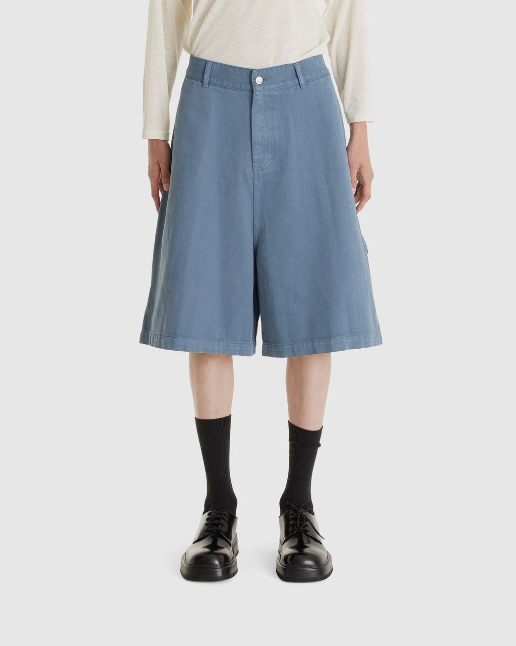 Over-dyeing Bermuda Denim Shorts Blue