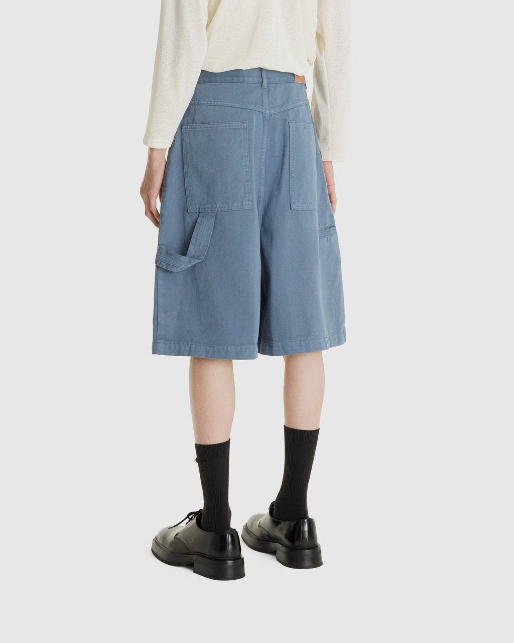 Over-dyeing Bermuda Denim Shorts Blue