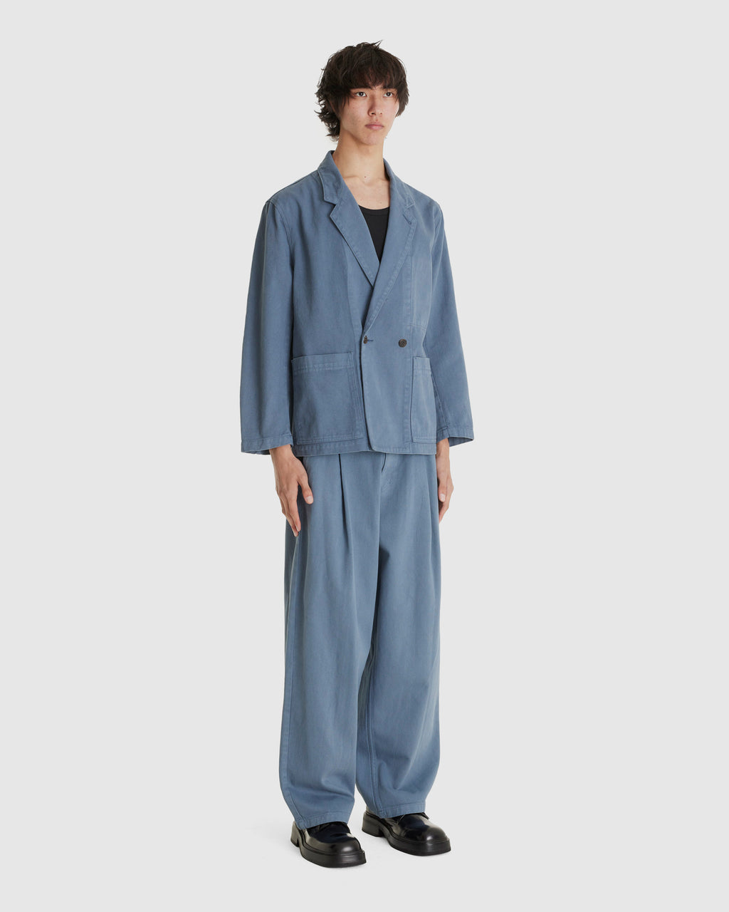 Over-dyeing Double Breasted Denim Jacket