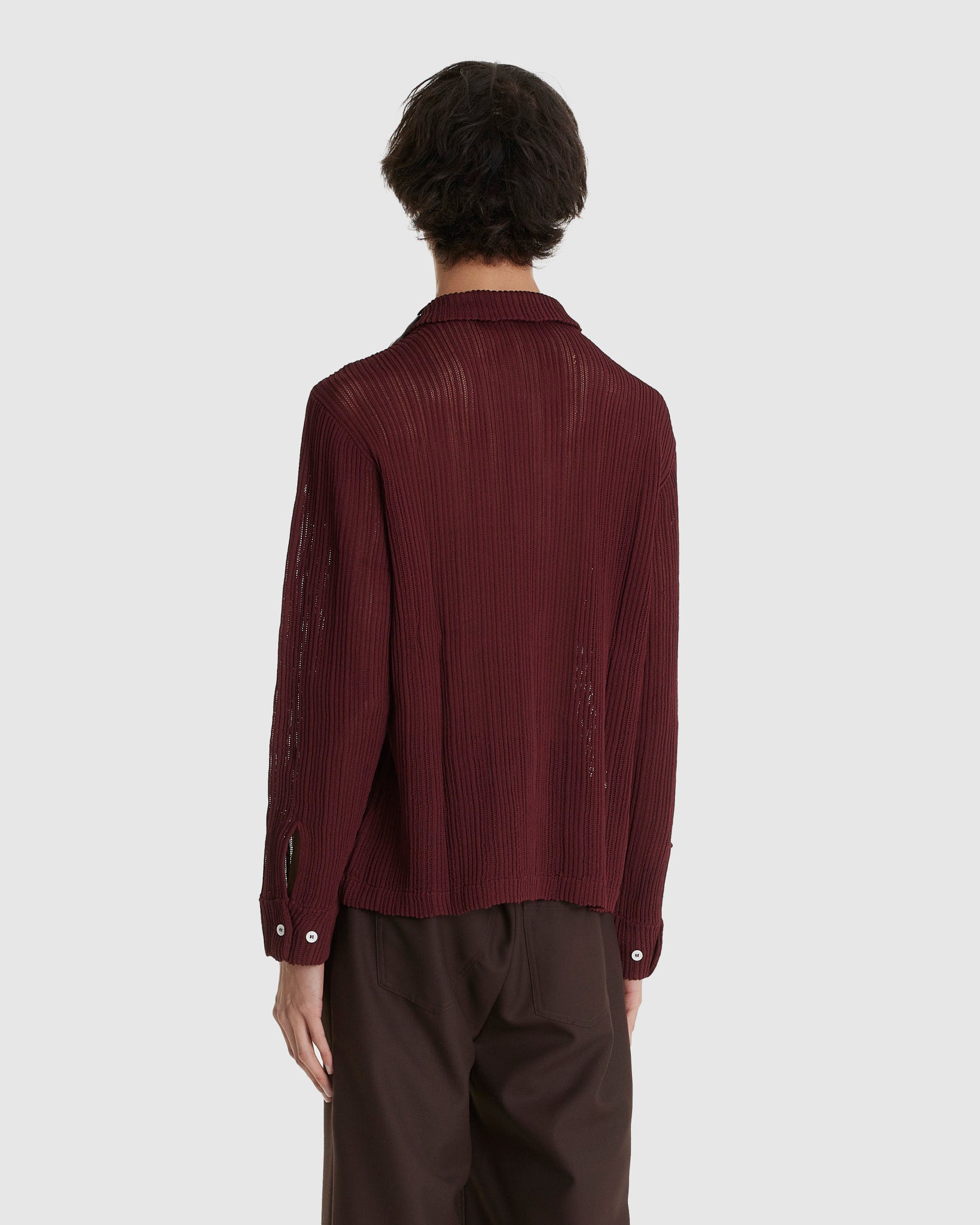 Jacques Shirt Maroon Mesh