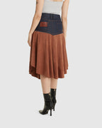 Indigo Faux Suede Fairy Skirt