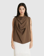 Drape Sleeveless Blouse