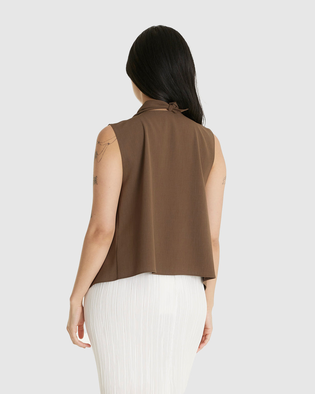 Drape Sleeveless Blouse
