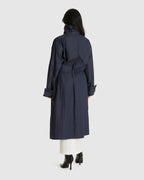 Cowl Neck Long Coat