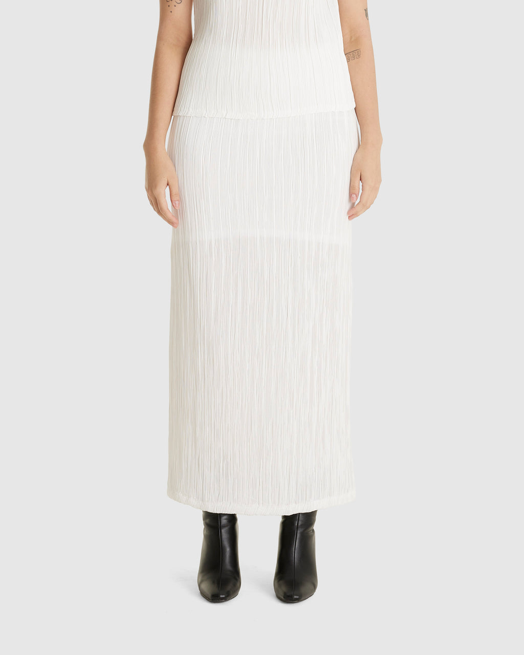 Pleated Midi Skirt