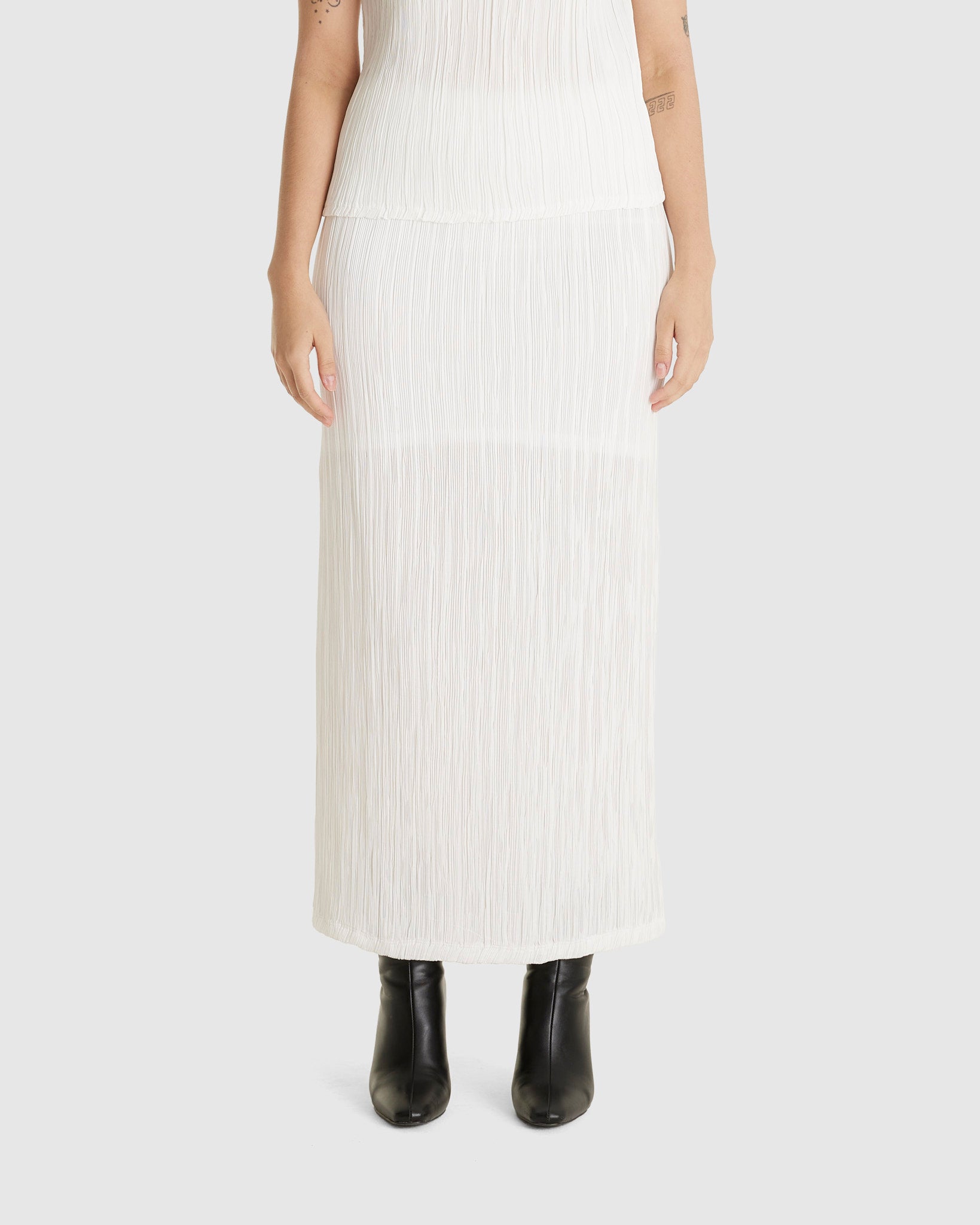Pleated Midi Skirt