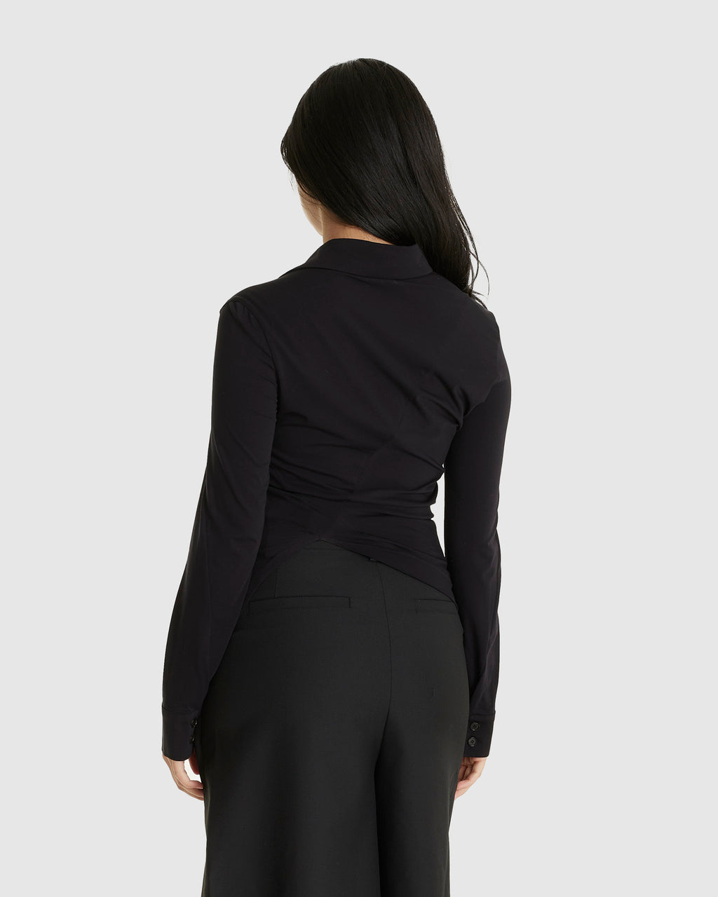 Asymmetric Shirt Black