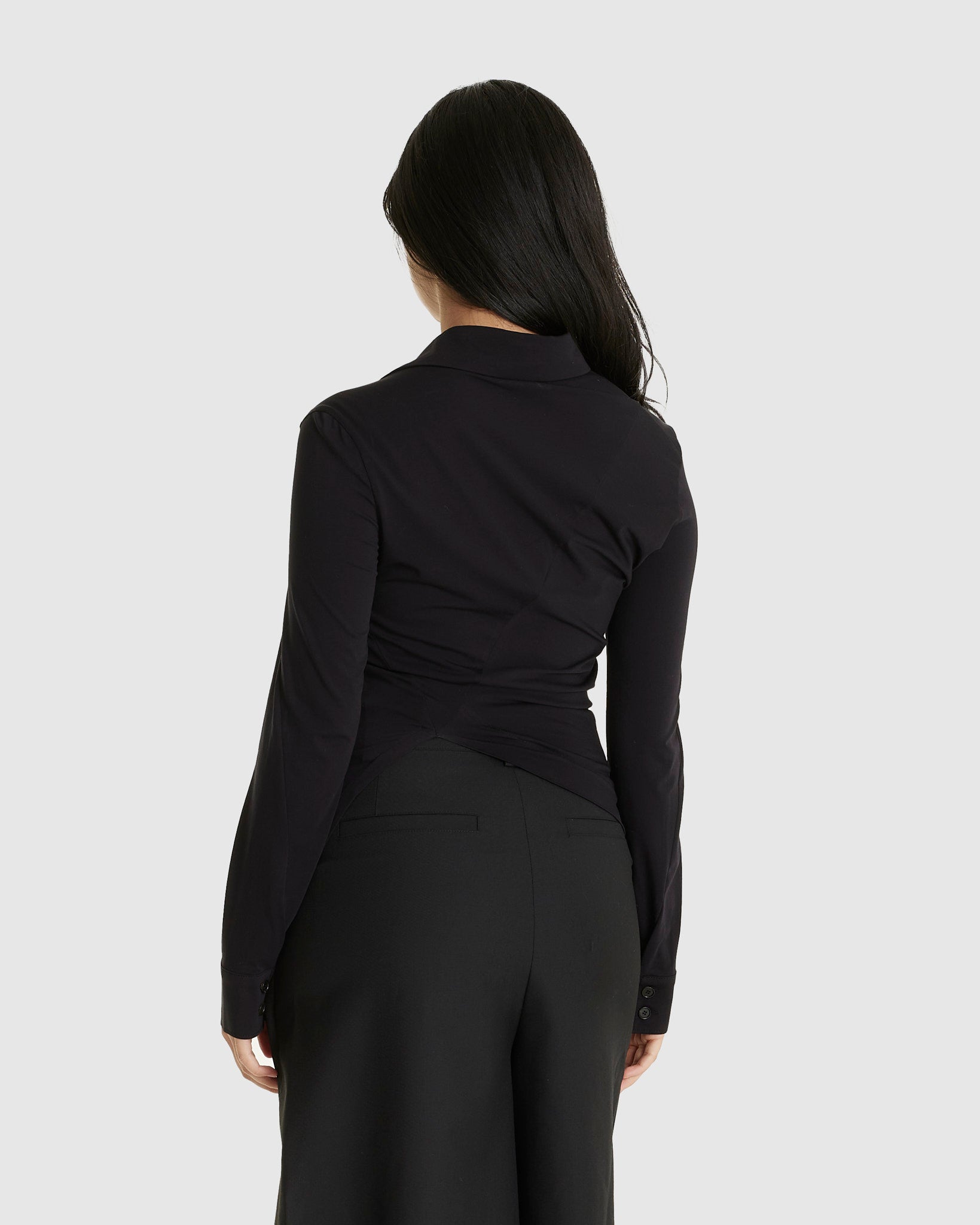 Asymmetric Shirt Black