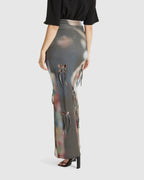 Car Printed Petal Skirt