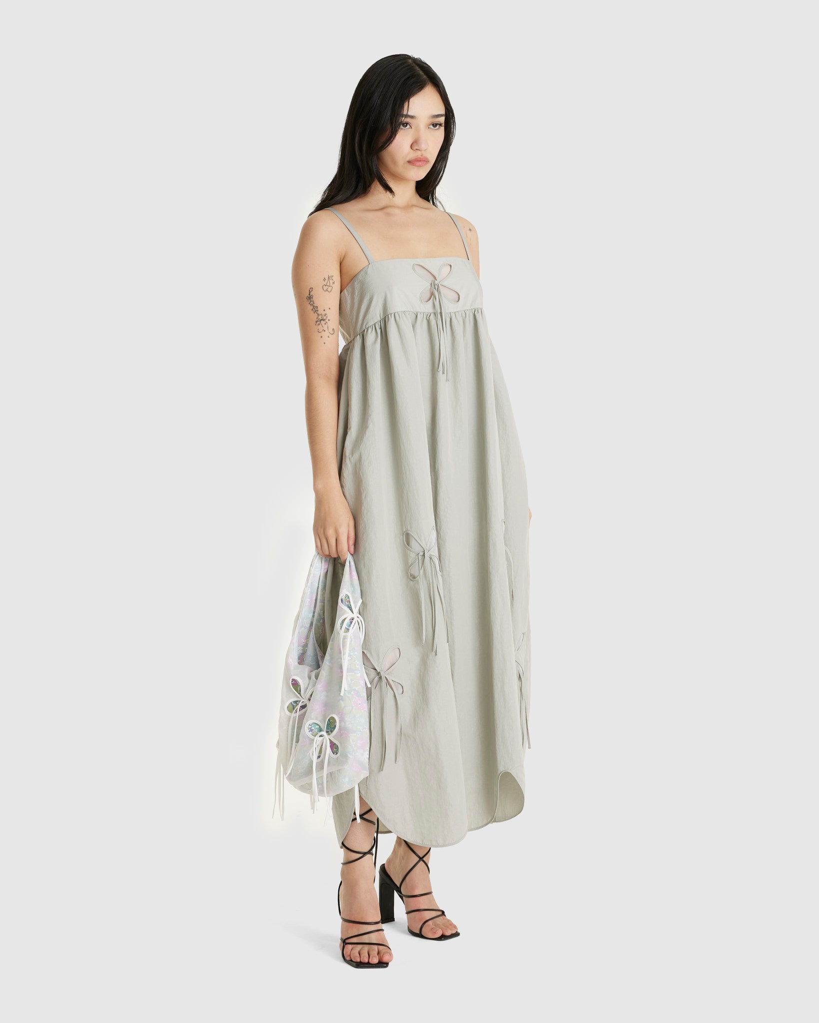 Petal Sundress Fog Grey