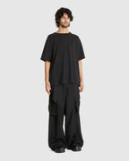 Wide Leg Belted Drape Trousers