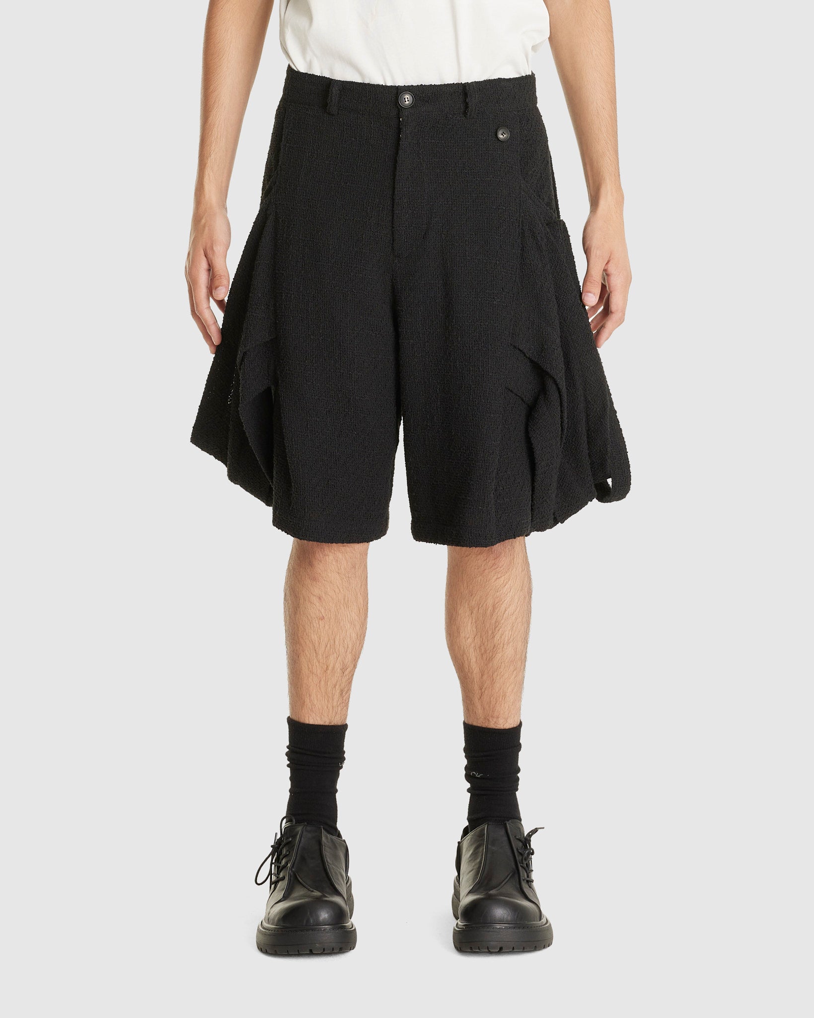 Layered Panel Strap Shorts