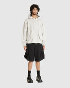 Draped Pocket Zip-up Hoodie