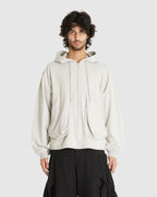 Draped Pocket Zip-up Hoodie