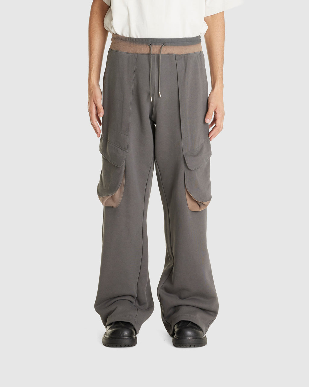 Sun-bleached Draped Pocket Sweatpants