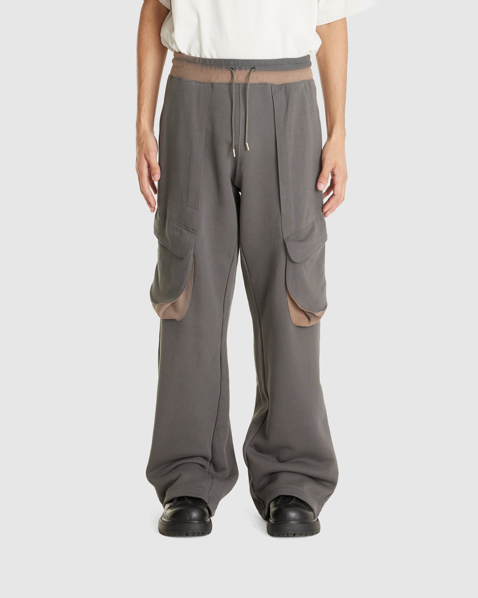 Sun-bleached Draped Pocket Sweatpants