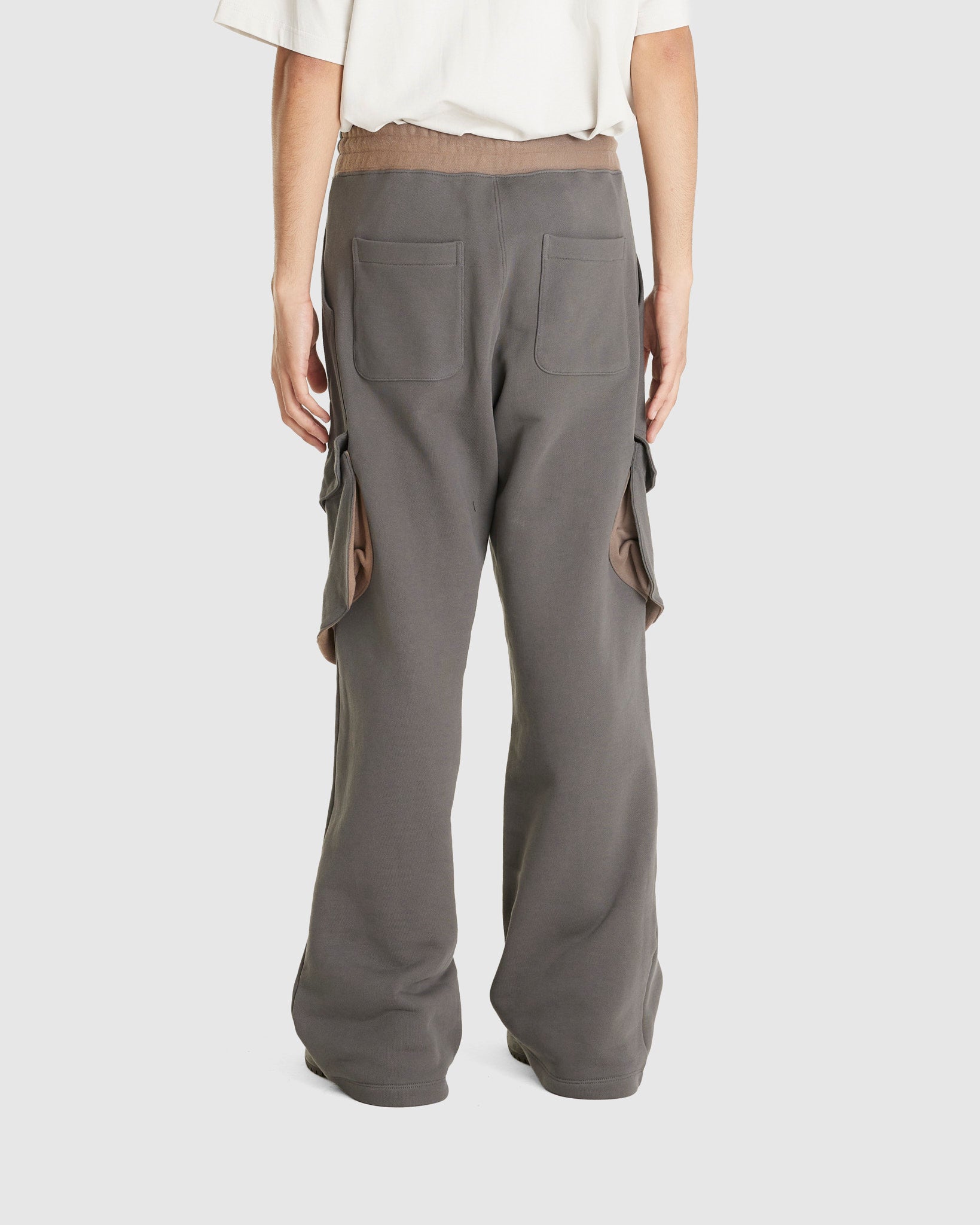 Sun-bleached Draped Pocket Sweatpants