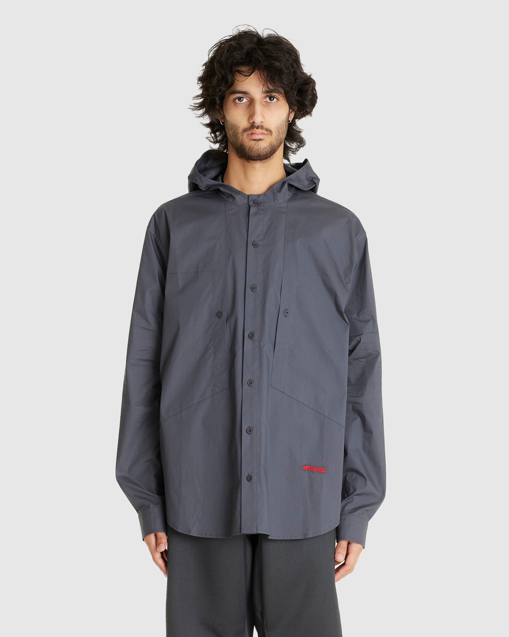 Poplin Hooded Shirt