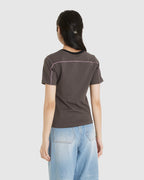 Cycle Half Sleeve Top Charcoal