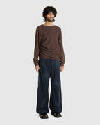 Knee Darted Flare Pants Navy