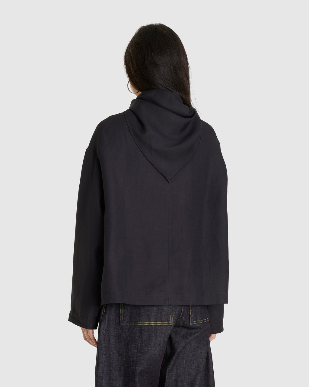 Asymetric Hem Top with Detachable Scarf