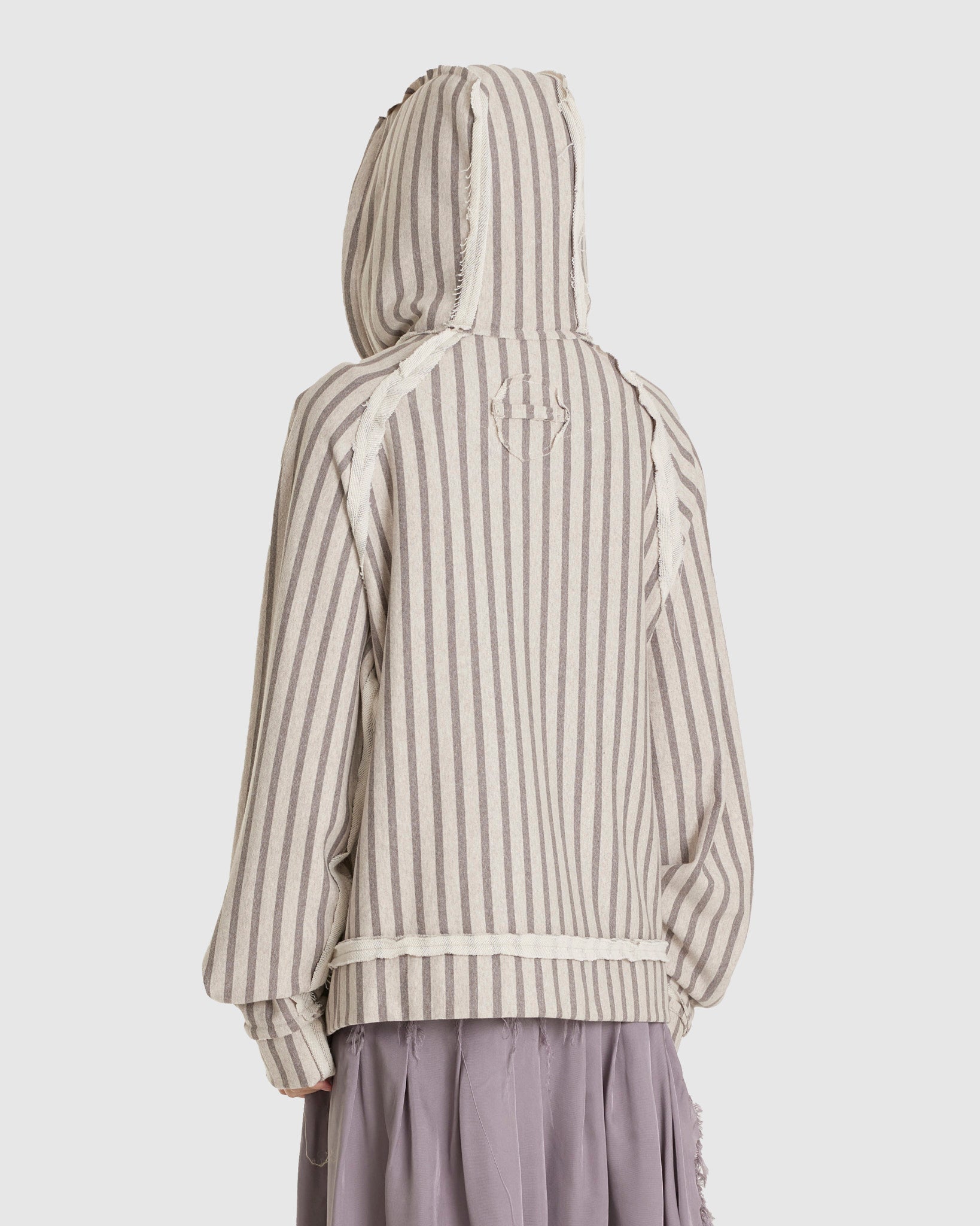 トップス Edward Cuming Ruffle Hoodie SIZE 1 Edward Cuming Gray Ruffle Hoodie Edward Cuming