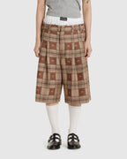 Moon Checks Jacquard Double Waisted Shorts