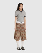 Moon Checks Jacquard Double Waisted Shorts